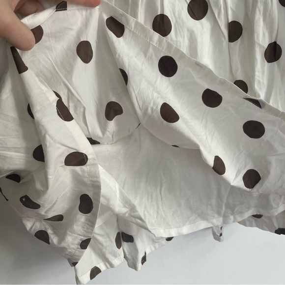 NWT Faithfull The Brand Anthropologie Eryn Mini Dress Bessie Dot Print White 12 - Picture 7 of 14